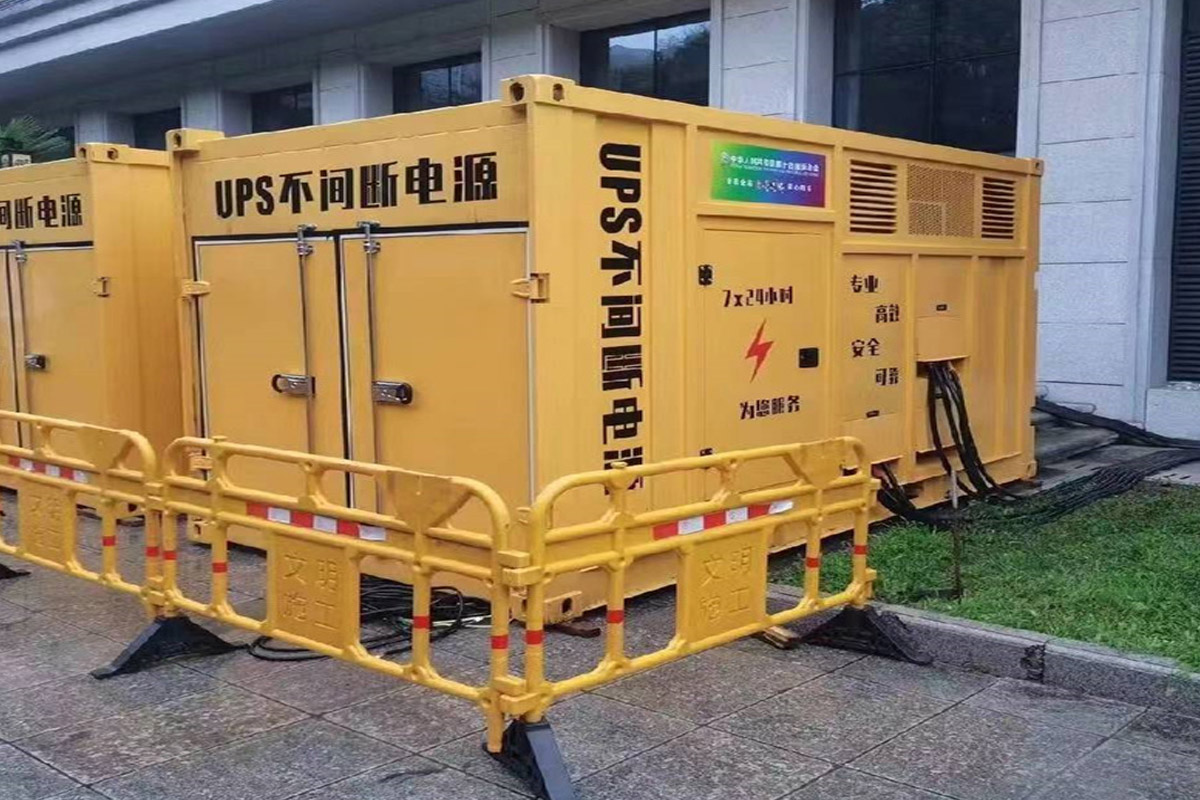 浦城发电机租赁施工现场